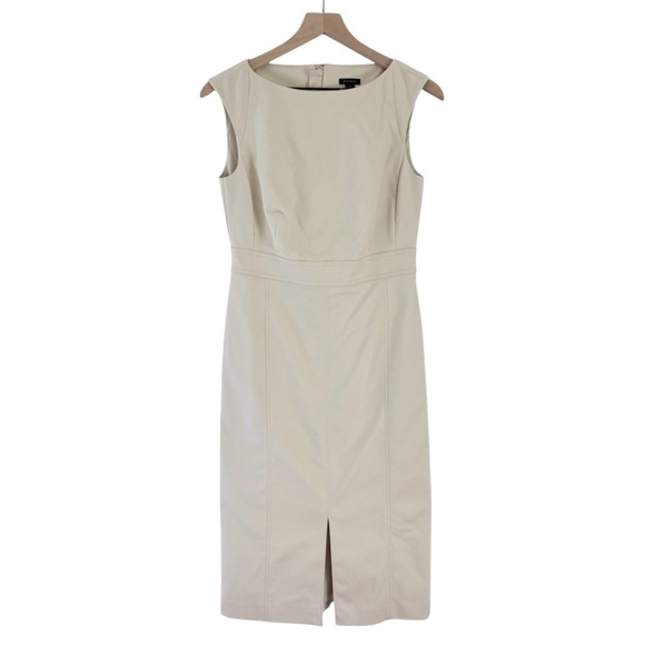 NWT Ann Taylor Women’s Sleeveless Seamed Sheath Dress Off White Cream 2 Tall - Picture 2 of 8